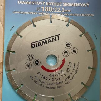 Diamantový kotouč segmentový 180x2,3x22,22 pro stavební materiály